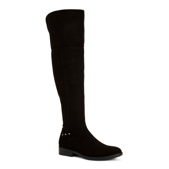 STYLE & COMPANY Womens Black Overthe Knee Boots Memory Foam Block Heel Boots 6 M - Picture 1 of 4